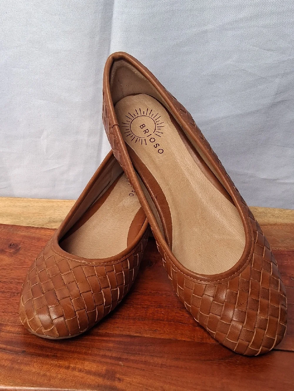 Brioso Mera  Woven  Leather Heels 8 brown